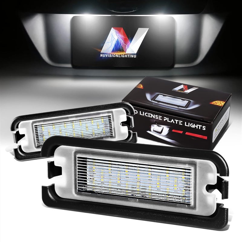 NUVISION LIGHTING Pair of LED License Plate Lights Compatible with 15-22 Mustang, NVL-LPL-013 - Image 1